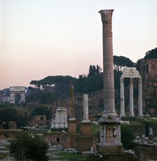 The Roman forum in the evening, 2nd century. Artist: Unknown