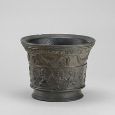 Mortar with Sphinxes and Vases, early 16th century. Creator: Unknown.