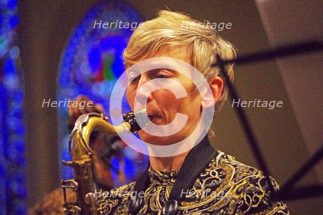 Josephine Davies Mark Bassey Sextet, St Andrews Church, Hove, East Sussex, 14 Oct 2022. Creator: Brian O'Connor.