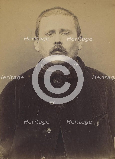 Theriez. Louis (ou Perriez). 35 ans, né le 29/8/58 à Paris. ébéniste. Anarchiste. 16/3/94., 1894. Creator: Alphonse Bertillon.