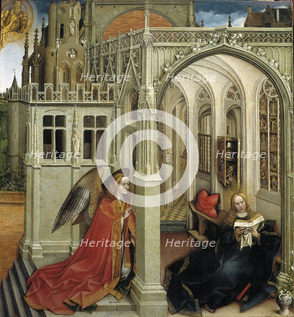 The Annunciation, 1418-1419. Artist: Campin, Robert (ca. 1375-1444)