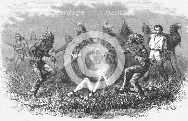 ''Sioux Indians burning a prisoner; Ocean to Ocean, the Pacific railroad', 1875. Creator: Frederick Whymper.