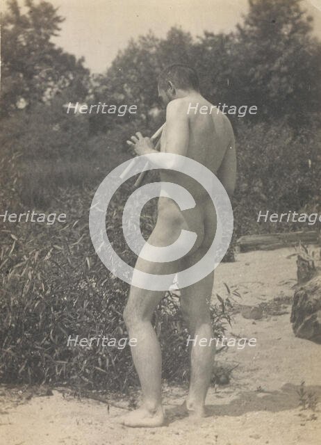 Thomas Eakins, Nude, Playing Pipes, ca. 1883. Creator: Thomas Eakins.