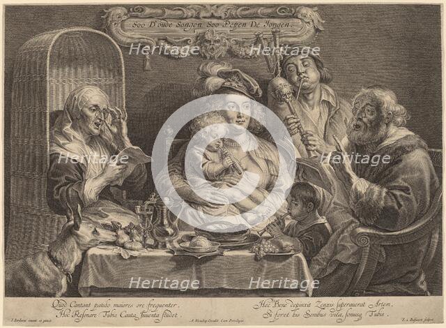 The Family Concert (As the old sing, so the young twitter). Creator: Boetius Adams Bolswert.