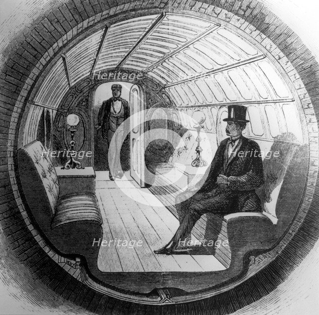 First class subterranean travel, 19th century. Artist: Unknown