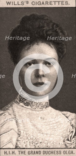 H.I.H The Grand Duchess Olga, 1908.Artist: WD & HO Wills