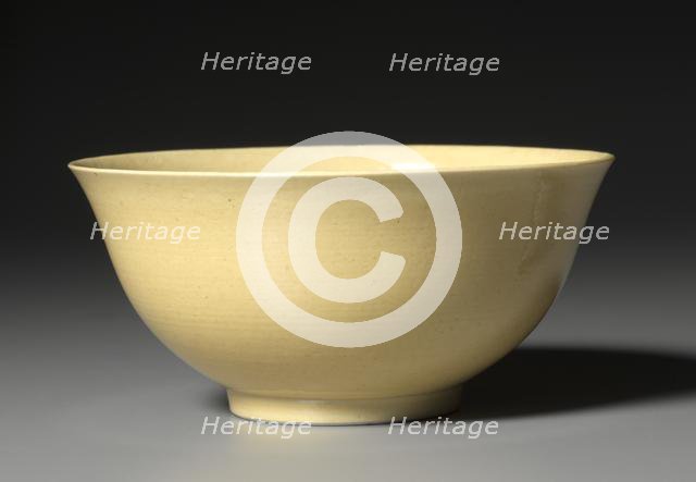 Bowl with Yellow Glaze, 1821-1850. Creator: Unknown.