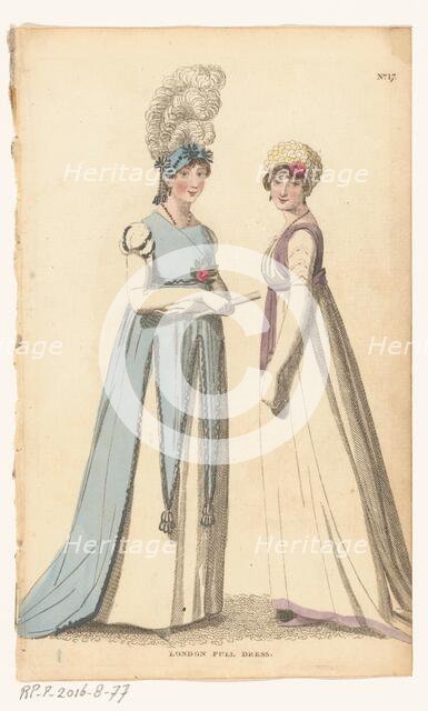 Magazine of Female Fashions of London and Paris. No. 17: London full dress, 1798-1806. Creator: Unknown.