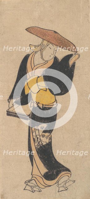 The Actor Sanjo Kantaro as an Itinerant Buddhist Nun, ca. 1715. Creator: Kondo Kiyoharu.