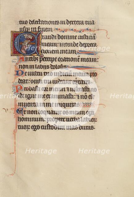 Initial E: Christ Crowning David; Bute Psalter, text and illumination about 1285. Creator: Bute Master.