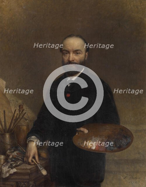 The Painter Charles Verlat, 1891. Creator: Joseph Delin.