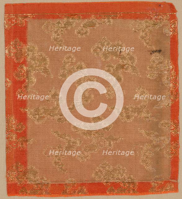 Textile Fragment, 1800s. Creator: Unknown.