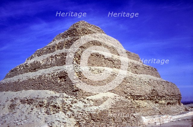 Step Pyramid of King Djoser (Zozer), Saqqara, Egypt, 3rd Dynasty, c2600 BC. Artist: Imhotep