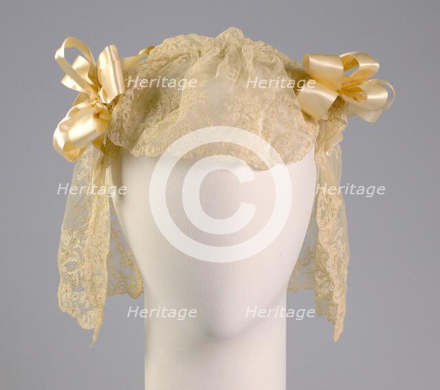 Evening cap, American, ca. 1885. Creator: Unknown.