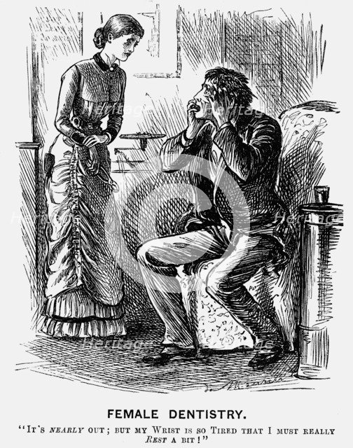 'Female Dentistry', 1879. Artist: George du Maurier