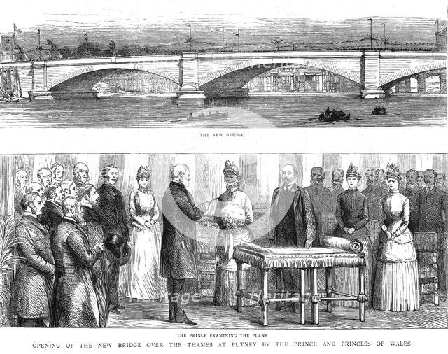 'The Opening of the new bridge over the Thames at Putney by the Prince and Princess of Wales', 1886. Creator: Unknown.