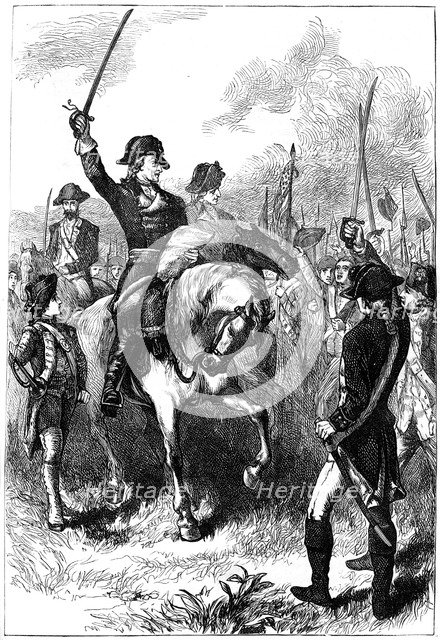 The Declaration of Independence read to the American army, 1776 (c1880). Artist: Unknown