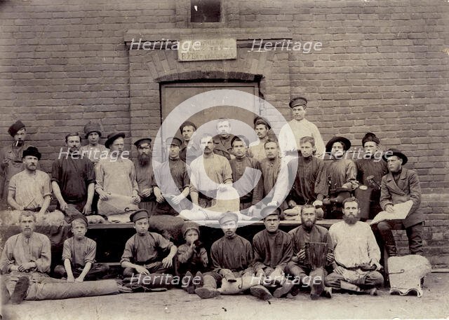 Workers of the rolling workshop V.U. Baraboshkina, 1915. Creator: Unknown.