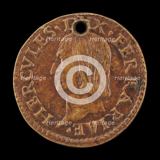 Ercole I d'Este, 1431-1505, 2nd Duke of Ferrara, Modena, and Reggio 1471 [obverse], 15th century. Creator: Unknown.