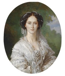 Portrait of Maria Alexandrovna (1824-1880), Empress of Russia, 1857. Artist: Winterhalter, Franz Xavier (1805-1873)