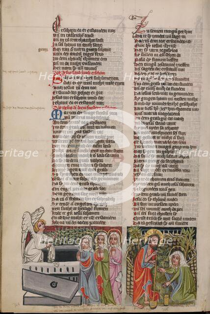 The Women at the Tomb: Noli me tangere; Weltchronik, about 1400-1410. Creator: Unknown.