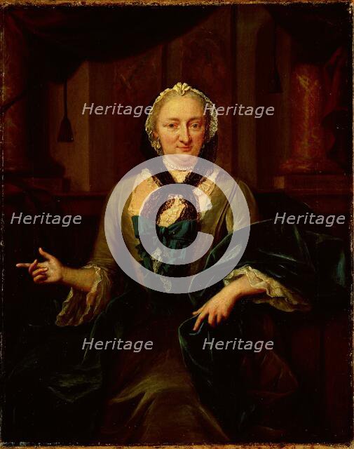 Portrait of Margaretha Trip, Wife of Hendrik van de Poll, 1754. Creator: Jan Maurits Quinkhard.