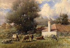 Landscape With Cattle, c1870-1920. Creator: George Russell Gowans.