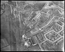 Nelson Drive, the Royles Ltd Engineering Works and Kinder and Co Wallpaper Works, Irlam, c1930s. Creator: Arthur William Hobart.