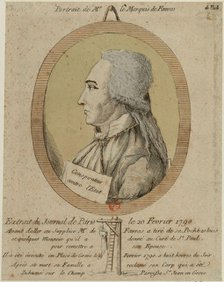 Thomas de Mahy, Marquis de Favras (1744-1790). From the Journal de Paris on February 20, 1790, 1790. Creator: Anonymous.