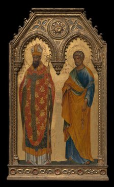 Saints Augustine and Peter, About 1350. Creators: Paolo Veneziano, Workshop of Paolo Veneziano.