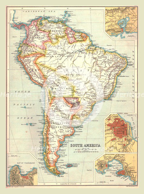 Map of South America, 1902. Creator: Unknown.