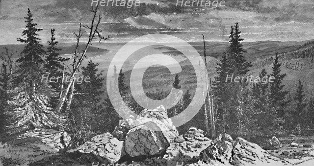 'Yellowstone Lake', 1883. Artist: Charles E.H Bonwill.