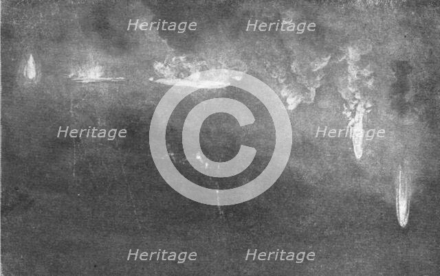 'Le Zeppelin Abattu; Dans la banlieue de Londres; Six phases de la chute du dirigeable', 1916. Creator: Unknown.