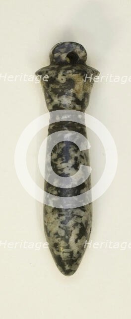 Amulet of a Papyrus Column, Egypt, Third Intermediate Period, Dynasty 21-25 (1070-656 BCE). Creator: Unknown.