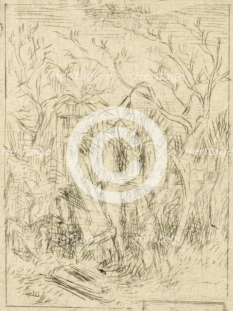 Untitled (Landscape), c. 1843. Creator: Charles Emile Jacque.