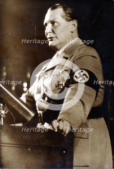 Hermann Göring, German Nazi politician and military leader, 1930s. Artist: Unknown