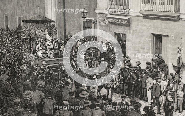 Carnival of Cadiz - Float of the Astros, Andalusia, Spain, 1898. Creator: Unknown.