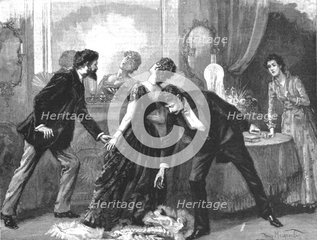 'Madame Leroux'; By Francis Eleanor Trollope; The next moment her eyes met his in the glass; her fac Creator: Percy Macquoid.