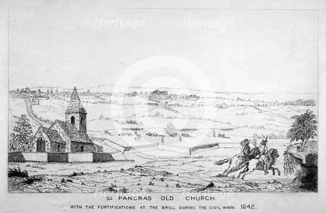 St Pancras Old Church, London. Artist: Anon