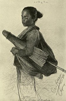 Young woman with parasol, Magalang, Java, 1898.  Creator: Christian Wilhelm Allers.