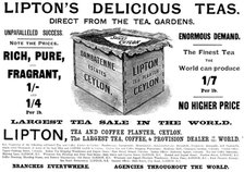 Advertisement for Lipton's Tea, 1895. Creator: Unknown.