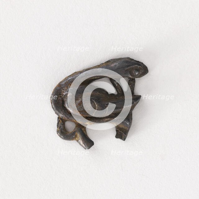 Ornament fragment: goose and water plants, Goryeo period, 12th-13th century. Creator: Unknown.