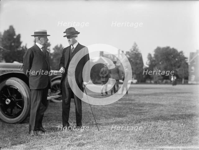 Robert Lansing, Secretary of State, Left, with John W. Davis, 1917.  Creator: Harris & Ewing.
