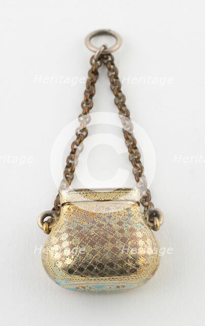Purse-Shaped Vinaigrette, Birmingham, 1822/23. Creator: Unknown.