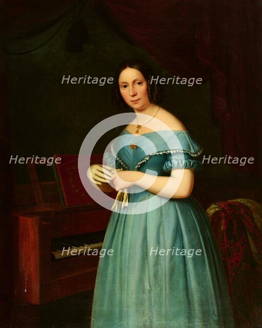 Portrait of the composer Fanny Hensel née Mendelssohn (1805-1847). Creator: Hensel, Wilhelm (1794-1861).