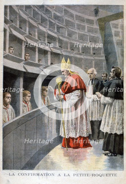 Confirmation at the prison de petite roquette for children, Paris, 1896. Artist: Oswaldo Tofani