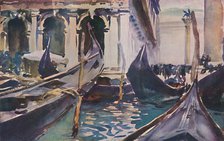 'Gondolas by the Piazzetta', c1904, (1925). Creator: John Singer Sargent.