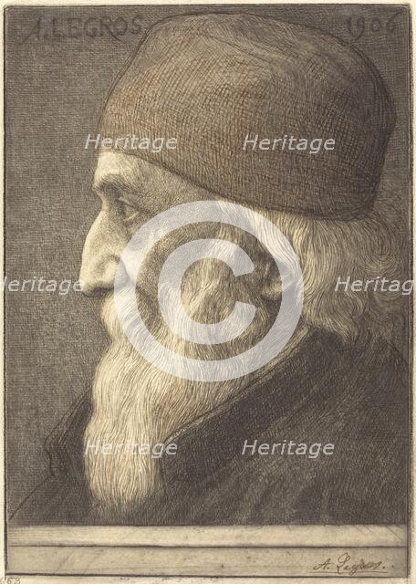 Self-Portrait, 13th plate, 1906. Creator: Alphonse Legros.