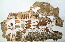 Counting the geese: fragment of wall painting from the tomb of Nebamun, Thebes, Egypt, c1350 BC. Artist: Unknown