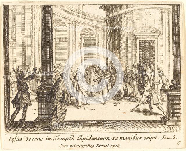 Stoning of Jesus, 1635. Creator: Jacques Callot.